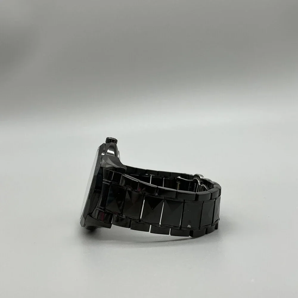JSDUN Mens Watch 42mm Black Dragon Skeleton Dial Stainless Bracelet Automatic